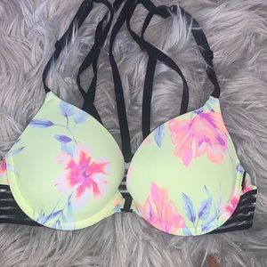 pink/victoria secret push-up bra